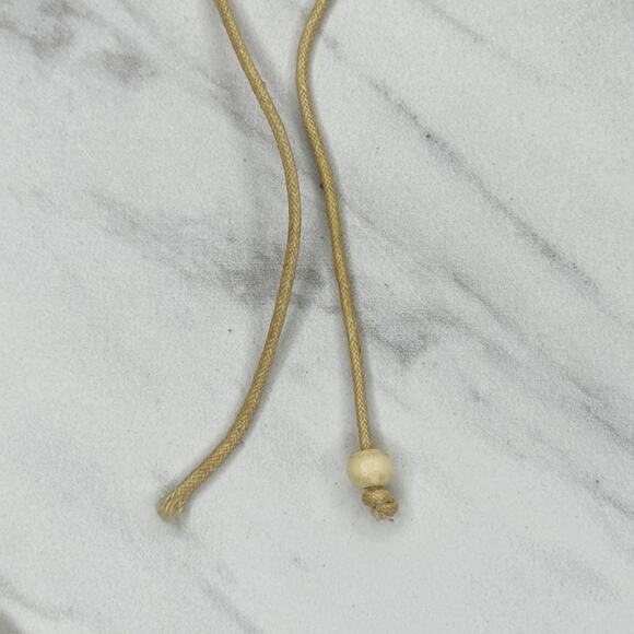 Wood Beaded Tie Belt Brown Cream Boho Statement Belt Medium (M) ✨ - Picture 2 of 14